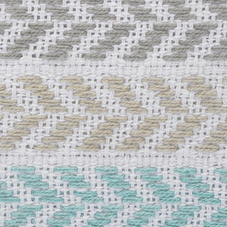 Homeroots Home Decor 18 X 18 Inches Green and White Chevron Cotton Zippered Pillow, Green and White, Zippered