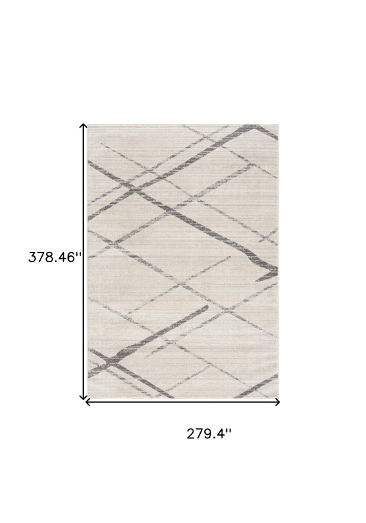Homeroots Home Decor 9' x 13' Gray Modern Abstract Pattern Area Rug