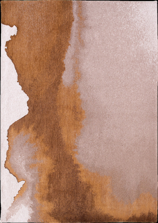 Homeroots Home Decor 5' x 7' Yellow and Brown Abstract Non Skid Area Rug