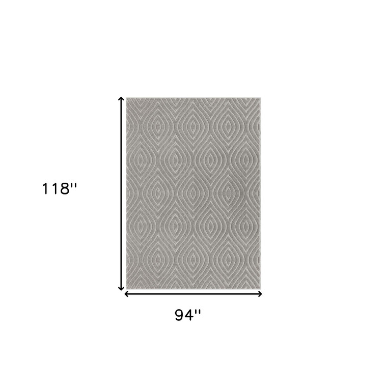 Homeroots Home Decor 8' x 10' Gray Trellis Area Rug