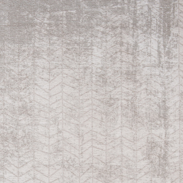 5' Gray and White Round Chevron Non Skid Area Rug