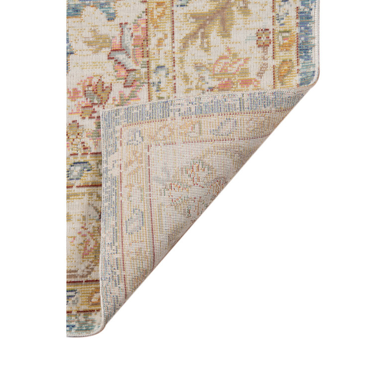 Homeroots Home Decor 5' x 7' Blue Floral color Power Loom Area Rug