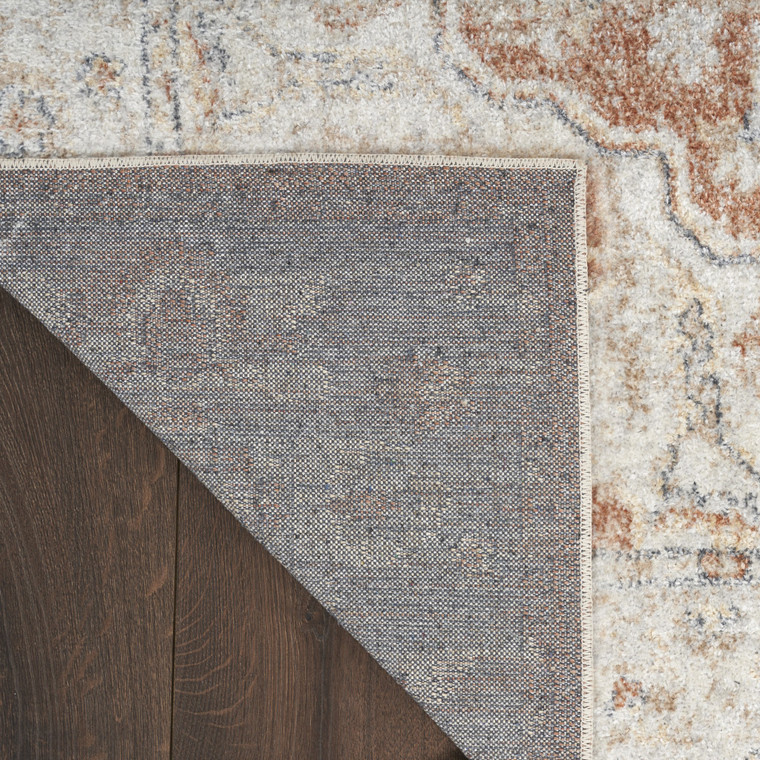 7' X 9' Gold Oriental Power Loom Washable Area Rug