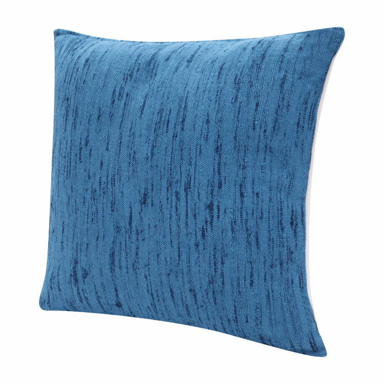 Homeroots Home Decor 20 X 20 Inches Ocean Blue Linen Zippered Pillow