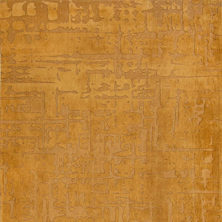 8' X 11' Yellow Abstract Non Skid Area Rug