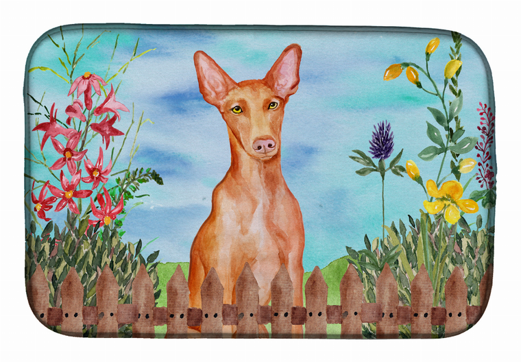 Spring Dog on Dish Drying Mat - 652259252053