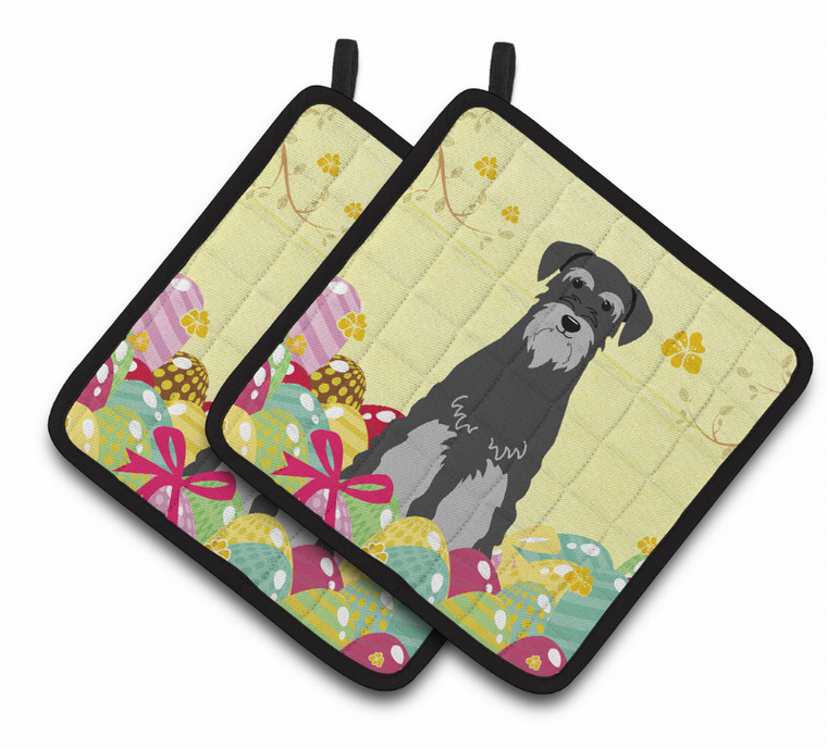 Easter Eggs Dog Pair of Pot Holders - 638508766243