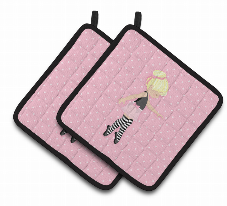Ballerina Hair Pair of Pot Holders - 638508653840