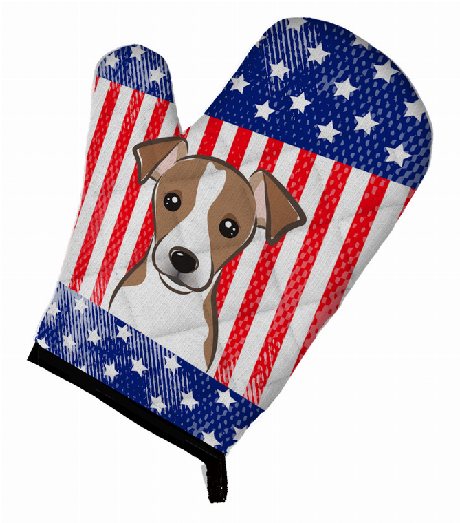 American Flag and Dog on Oven Mitt - 638508480583