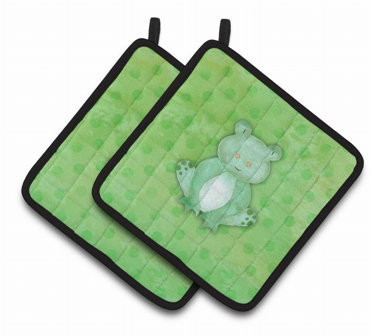 Animal Polkadot Watercolor Pair of Pot Holders - 638508839121