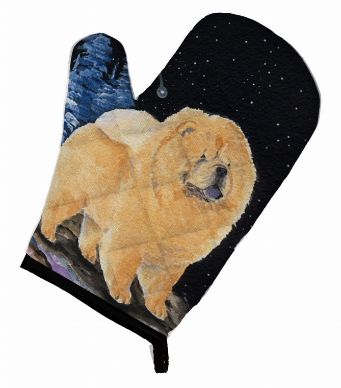 Starry Night Chow Chow Oven Mitt - 638508498526