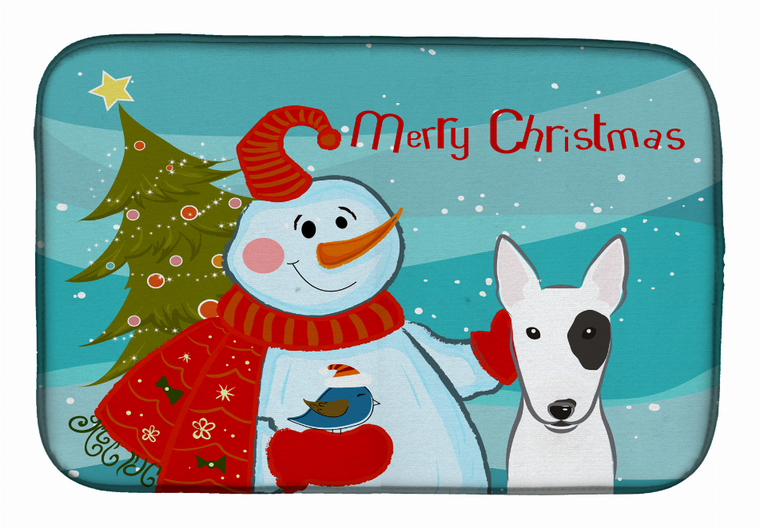 Snowman with Dog Dish Drying Mat - 652259241545