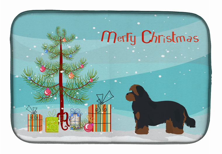Dog Breed/Merry Christmas art Dish Drying Mat - 194030020197