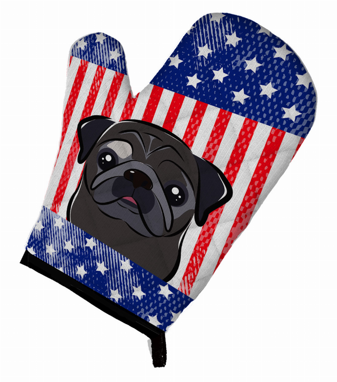 American Flag and Dog on Oven Mitt - 638508480613