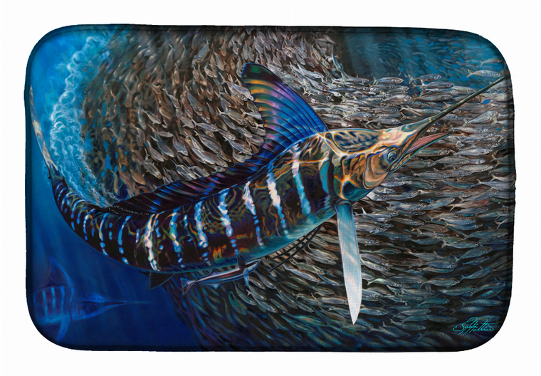 Sealife Art Themed Dish Drying Mat - 194030011584