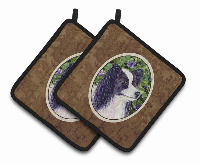Papillon Pair of Pot Holders - 638508366115