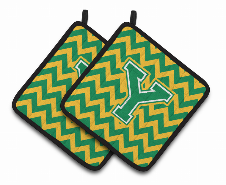 Monogram Chevron Pair of Pot Holders - 638508398819