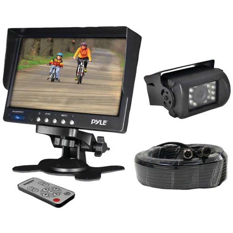 Commercial-Grade Backup Camera System with 7" Monitor and Weatherproof Camera with IR Night Vision - 068888750516
