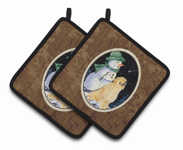 Golden Retriever Pair of Pot Holders - 638508362568