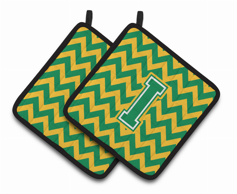 Monogram Chevron Pair of Pot Holders - 638508398659