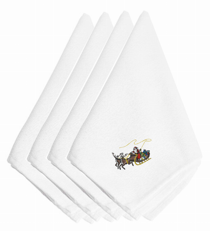 Christmas Themed Embroidered Napkins - 638508338167