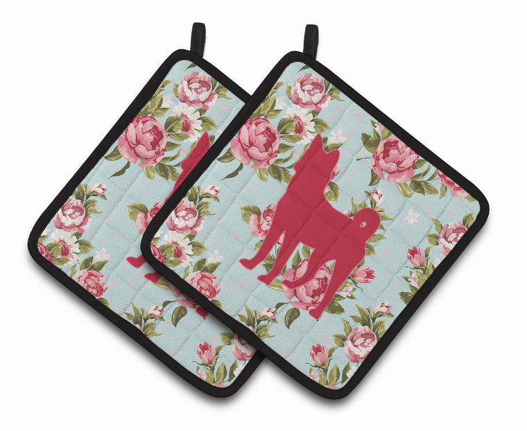 Dog Art Pair of Pot Holders - 638508370594