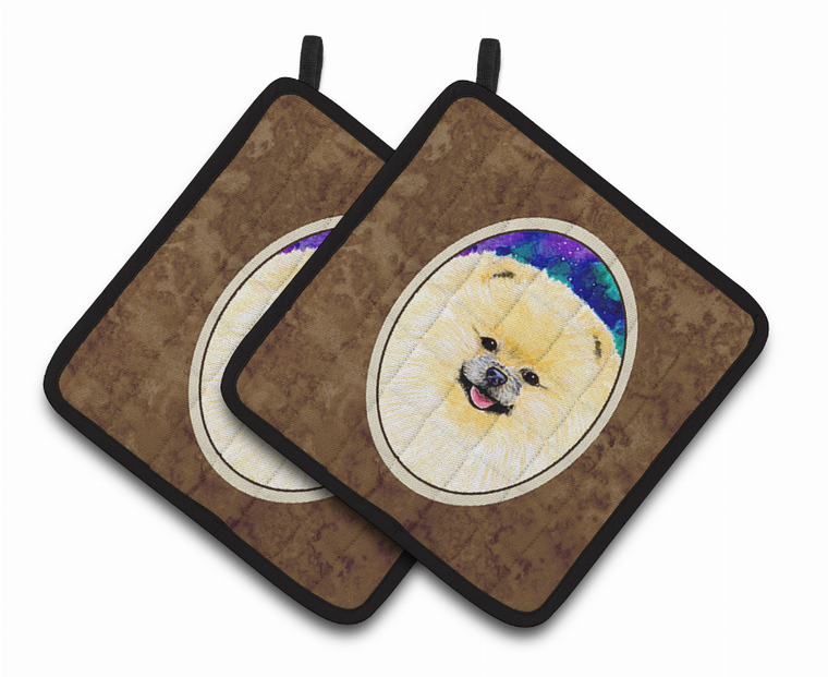 Pomeranian Pair of Pot Holders - 638508367662