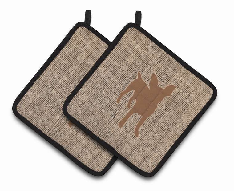Dog Art Pair of Pot Holders - 638508364166