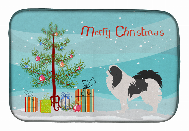 Christmas Tree and Dog on Dish Drying Mat - 652259245826