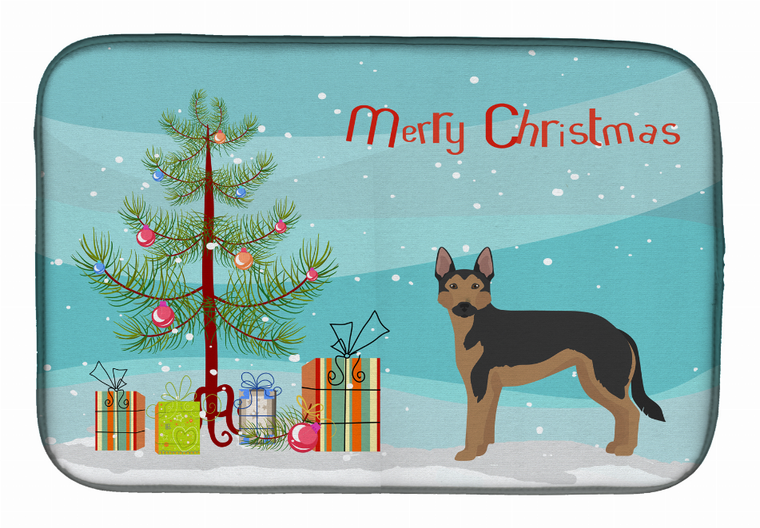 Dog Breed/Merry Christmas art Dish Drying Mat - 194030019795