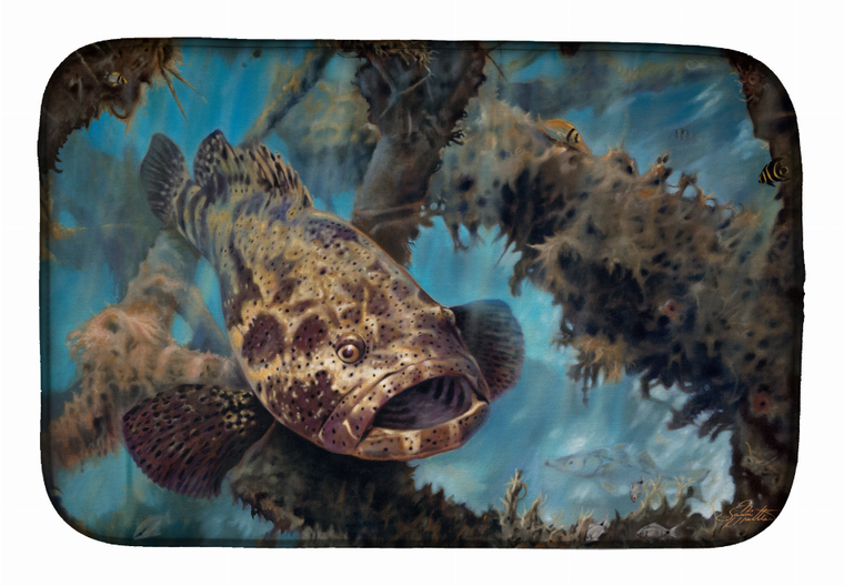Sealife Art Themed Dish Drying Mat - 194030011492