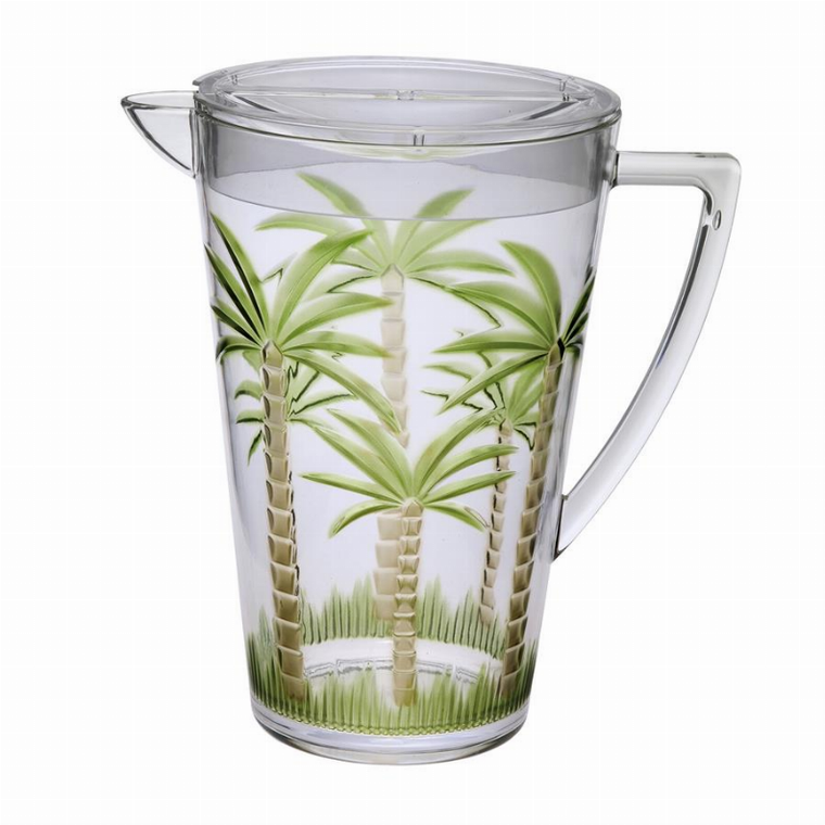 Acrylic Palm Tree Pitcher 2.75 qt - 876770000799