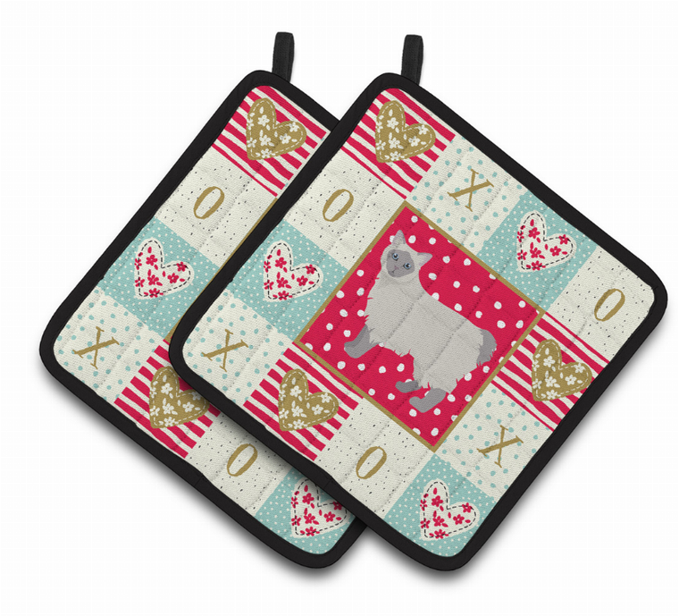 Cat XOXO Pair of Pot Holders - 194030150078