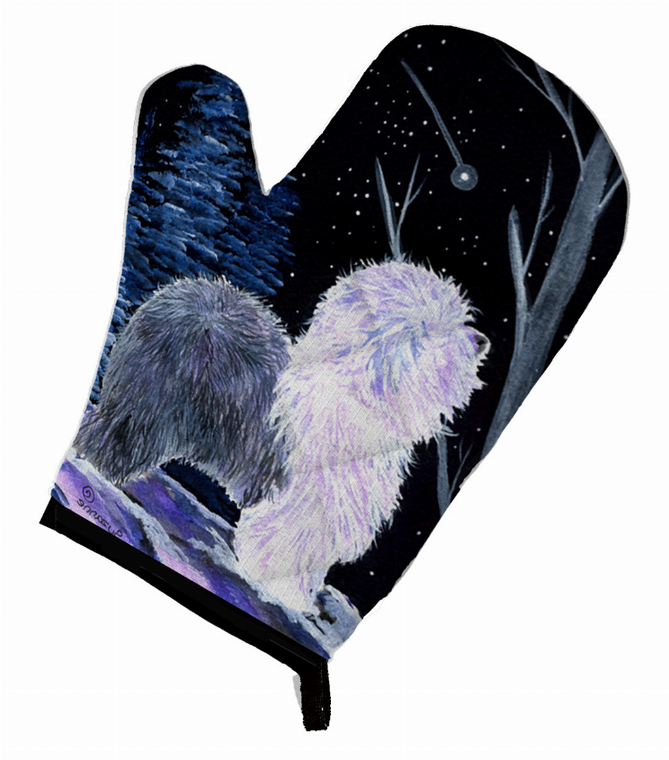 Starry Night Old English Sheepdog Oven Mitt - 638508498267