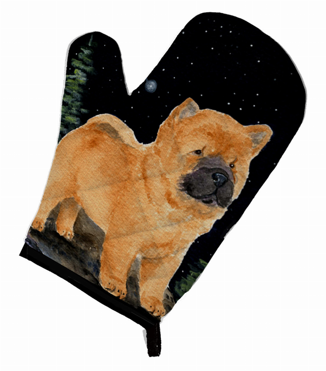 Starry Night Chow Chow Oven Mitt - 638508498748
