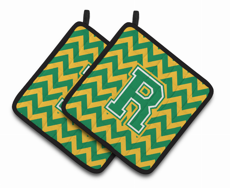 Monogram Chevron Pair of Pot Holders - 638508398741
