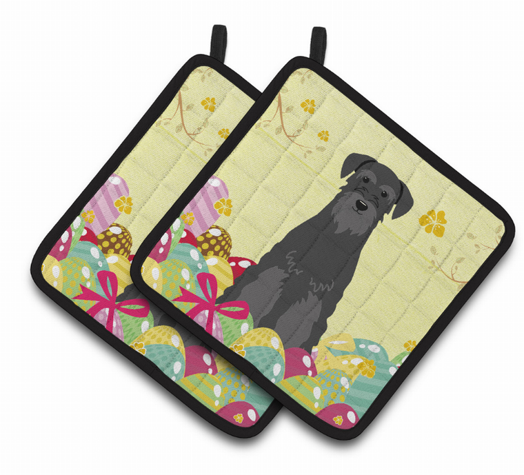 Easter Eggs Dog Pair of Pot Holders - 638508766229