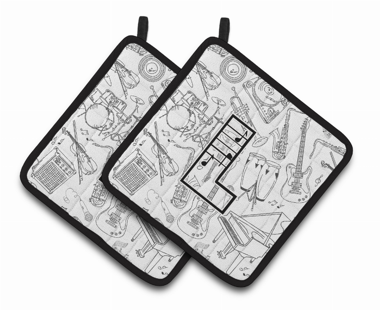 Monogram Musical Pair of Pot Holders - 638508387578