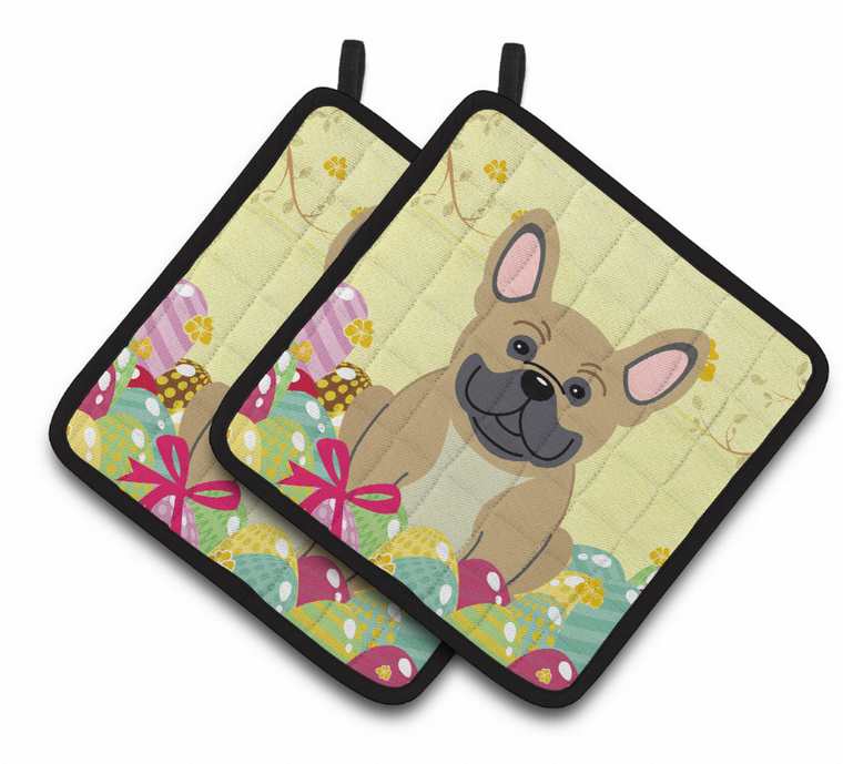 Easter Eggs Dog Pair of Pot Holders - 638508766007