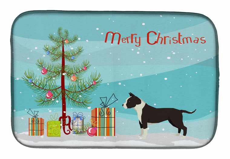Dog Breed/Merry Christmas art Dish Drying Mat - 194030018866