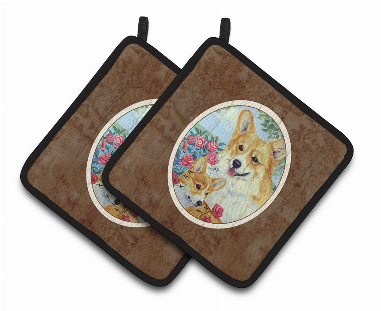 Dog Artwork Pair of Pot Holders - 638508400550