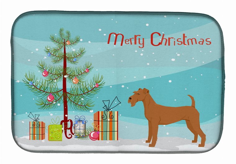 Dog Breed/Merry Christmas art Dish Drying Mat - 194030019177