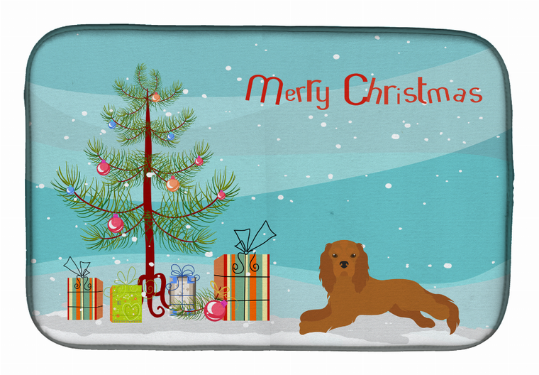 Dog Breed/Merry Christmas art Dish Drying Mat - 194030018668