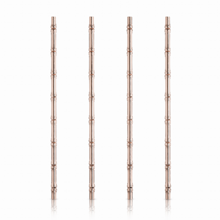 Bamboo Copper Straws By Viski - 842094179466