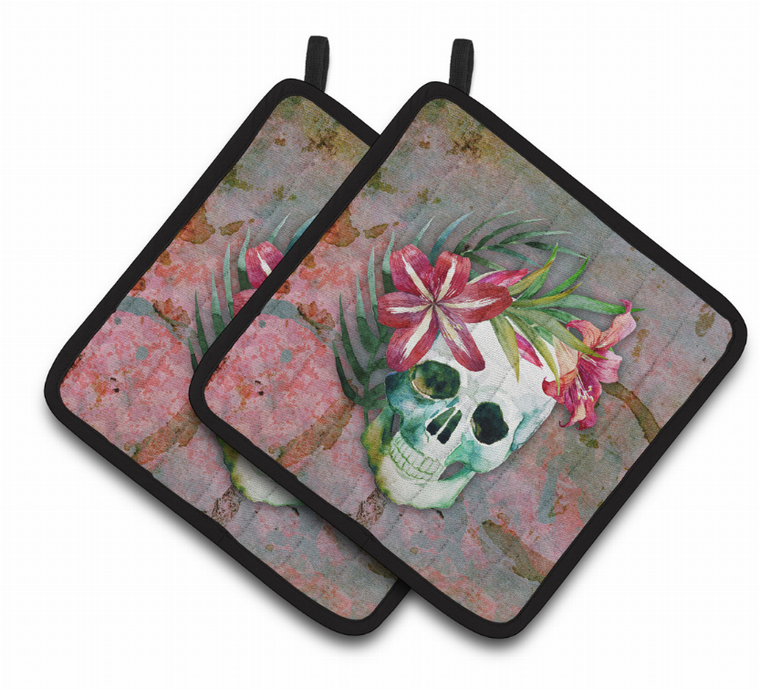Day of the Dead Pair of Pot Holders - 638508622600