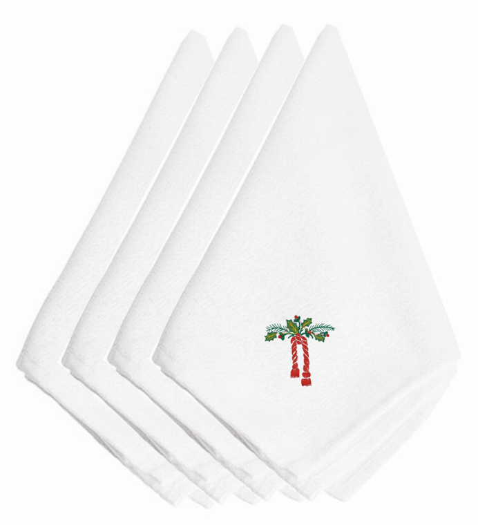 Christmas Themed Embroidered Napkins - 638508338525
