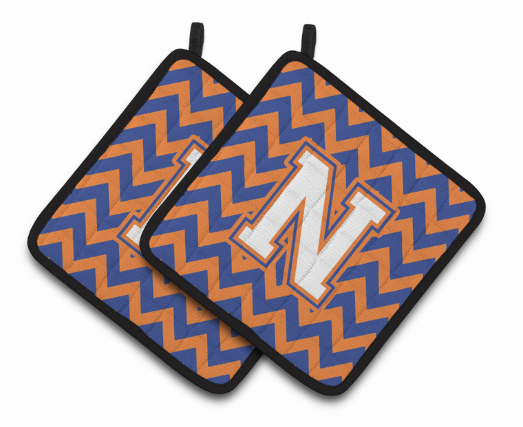 Monogram Chevron Pair of Pot Holders - 638508398963