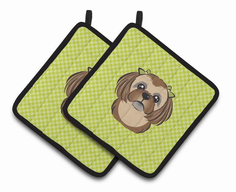 Dog Portrait on Pair of Pot Holders - 638508382931