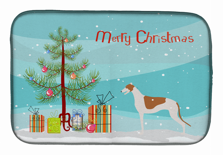 Christmas Tree and Dog on Dish Drying Mat - 652259245307