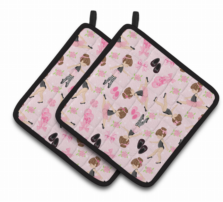 Ballerina Hair Pair of Pot Holders - 638508653949